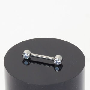 tepel piercing met swarovski 14/12mm 4mm steen